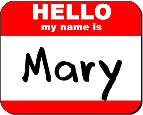 Miniatura 3 de CafePress Taza de café de cerámica con texto en inglés «Hello My Name Is Mary», de 11 oz (11.0 fl oz)