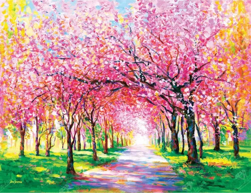 Miniatura 27 de DIAMOND ART CLUB - Juego de pintura con diamantes, lienzo de “Otoño en Leavenworth”, lienzo redondo 5D para principiantes, divertidas manualidades
