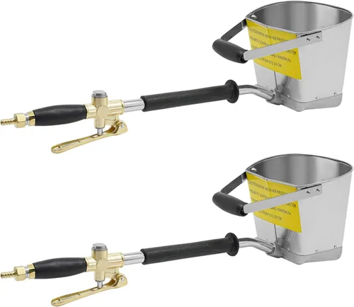 Paquete de 2 pistolas pulverizadoras de cemento, pulverizador de mortero horizontal de 7 bar con tolva de 0.79 galones para enlucido de pared,