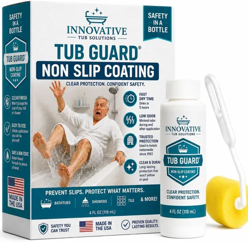 Miniatura 8 de Recubrimiento Antideslizante Tub Guard para Tina y Ducha - Secado Rápido y Ecológico - Blanco