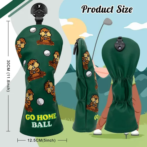 Miniatura 7 de Barudan Golf Groundhog Funda para Cabeza de Driver de Golf Funda para Cabeza 3 Madera Funda Híbrida para Cabeza Funda para Cabeza de Putter - Funda