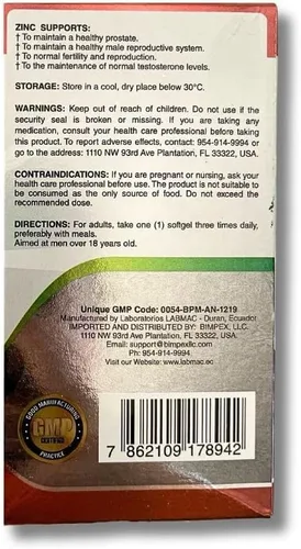 Miniatura 10 de ProstaEros- Suplemento de apoyo para la próstata - 7 ingredientes naturales- Maca negra, palma enana americana, mashua, garra de gato, jengibre