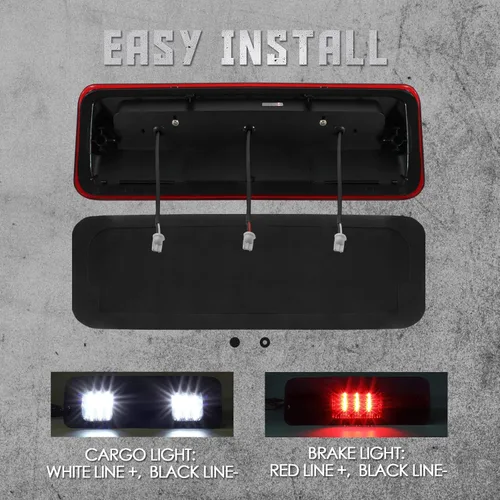 Miniatura 6 de Guoord Montaje alto de tercera luz de freno, compatible con Ford F150 2004-08, Ford Explorer Sport Trac 07-10, Lincoln Mark LT 2006-08, luz LED