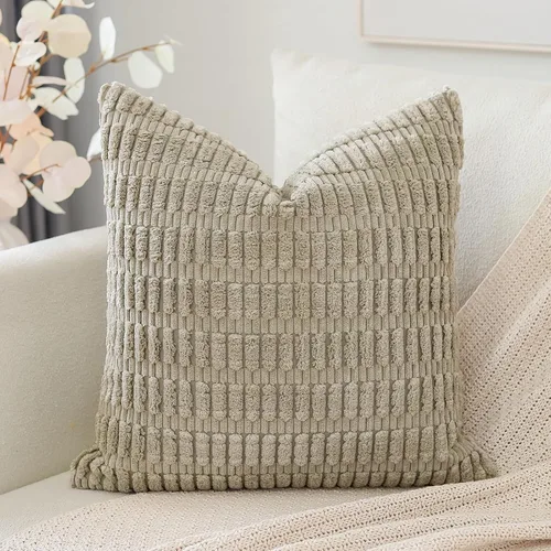 Miniatura 30 de OTOSTAR Fundas de Almohada Decorativas de Pana de 16 x 24 Pulgadas Súper Suaves Bohemias a Rayas Rectangulares Fundas de Cojín Modernas para Sofá