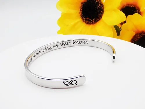 Miniatura 331 de Pulseras inspiradoras para mujer, joyería de acero inoxidable, con refranes, pulsera motivacional con mensaje oculto, pulseras grabadas para mejor