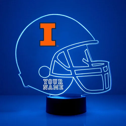 Miniatura 43 de Lámpara nocturna con señal LED personalizada de casco de fútbol de la Universidad de Alabama Crimson Tide con nombre o imagen personalizada