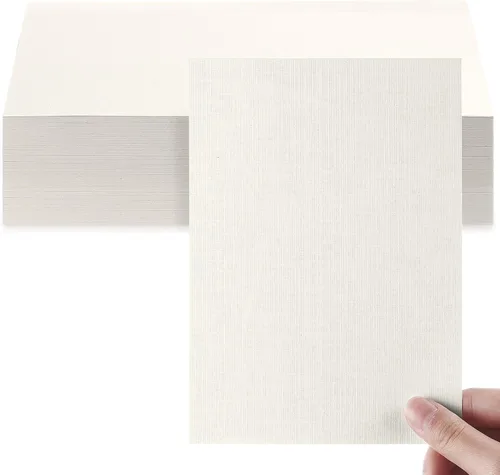 Geosar 50 hojas de cartulina de lino, cartulina para invitaciones, papel de impresora pesado de 92 lb, 250 gsm, tarjetas de índice para impresora,
