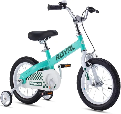 Miniatura 9 de Royalbaby Bicicleta Cubetube para niños de 3 a 9 años, bicicleta para niños pequeños de 12, 14, 16, 18 y 20 pulgadas, con ruedas de entrenamiento