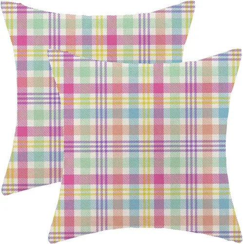Miniatura 14 de AEIOAE Juego de 2 fundas de almohada de San Valentín de 16 x 16 pulgadas, almohadas de corazón rojo de amor de algodón para decoración del día