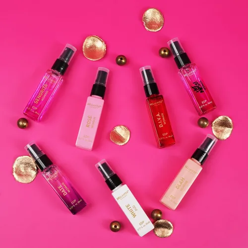 Miniatura 6 de BellaVita Luxury Set de Descubrimiento de Perfumes para Mujeres (7x8ml) Mini Set de Regalo de Perfumes para Mujeres con Rosa, OUD y Pimienta
