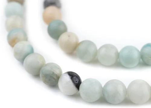 Miniatura 65 de The Bead Chest Cuentas de Jade Blanco Mate Redondas (8mm): Piedra Preciosa Orgánica Redonda Esférica de Energía con Poder de Sanación para Hacer