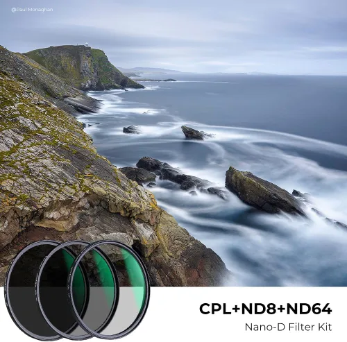 Miniatura 2 de K&F CONCEPT Kit de filtro de lente de 1.457 in densidad neutra ND8 ND64 CPL Polarizador Circular Set con 24 Recubrimientos multicapa para lente