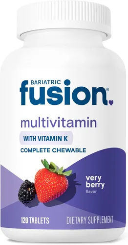 Bariatric Fusion Multivitamínico bariátrico masticable con hierro y vitamina K para pacientes de cirugía bariátrica, incluyendo bypass gástrico y