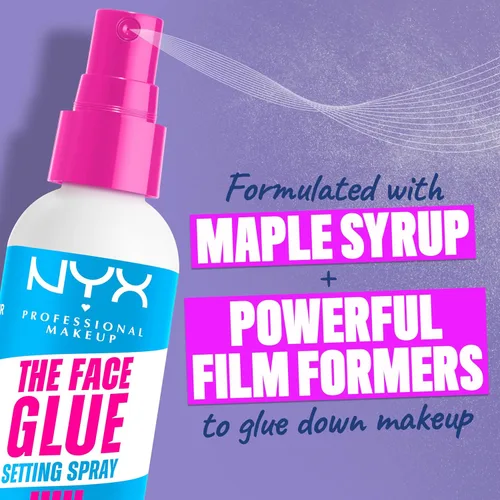 Miniatura 4 de NYX PROFESSIONAL MAKEUP The Face Glue Spray Fijador, Spray Fijador Resistente a Transferencias e Impermeable, Hasta 24 Horas de Duración