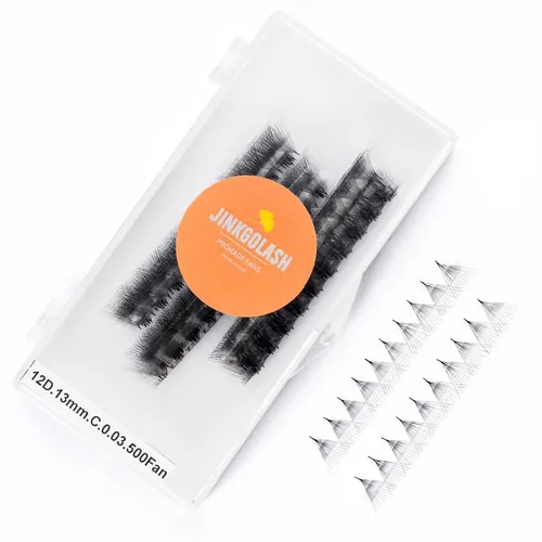 Miniatura 11 de Extensiones de pestañas 500 Promade 4D a 16D, no prefabricadas, abanicos de pestañas ultra de 0.03/0.05/0.003 in de grosor, pestañas rizadas C D