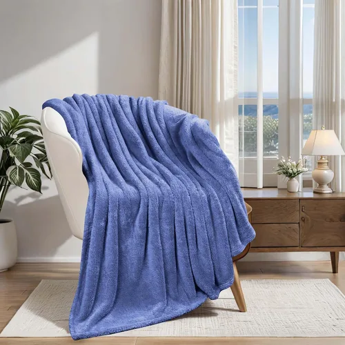 Miniatura 37 de Superior Manta Clásica de Forro Polar Sólido, Gruesa, Acogedora, Mantas Cálidas, Ropa de Cama y Manta de Sofá de Felpa Suave Aterciopelada, Linda