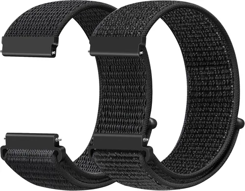 Miniatura 25 de Correas deportivas de nailon de 0.709 in de liberación rápida compatibles con Garmin Venu 4 1.614 in/3S 1.614 in/Venu 2S/Vivoactive 4S/Vivomove