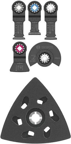 Miniatura 2 de Bosch Starlock - Juego de cuchillas oscilantes con estuche, kit multiherramienta para madera, multiusos, multimaterial, paneles de yeso, metal