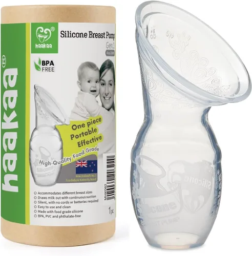 Bomba de pecho manual de silicona para amamantamiento Haakaa, bomba de leche, 100 % silicona apta para alimentos, sin BPA, PVC ni ftalato