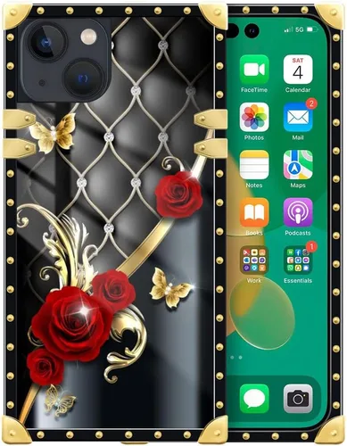 Miniatura 25 de DAIZAG Funda compatible con iPhone 14 Pro Max, funda de Angel Wings Girl para iPhone 14 Pro Max, decoración de metal de TPU suave a prueba de golpes