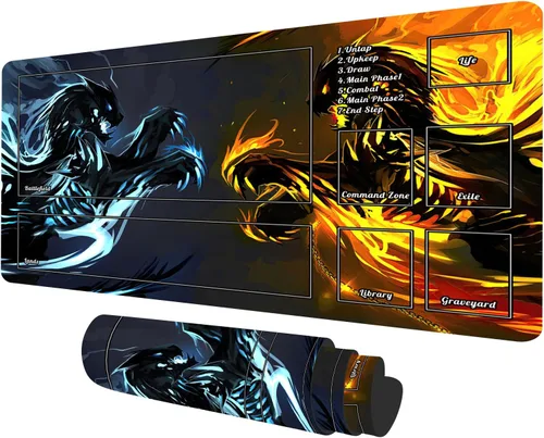 Miniatura 7 de TCG - Tapete de juego con zonas de 23.6 x 13.7 pulgadas, juego de mesa Dragon MTG, juego de cartas coleccionables para TCG MTG Playmat diseños