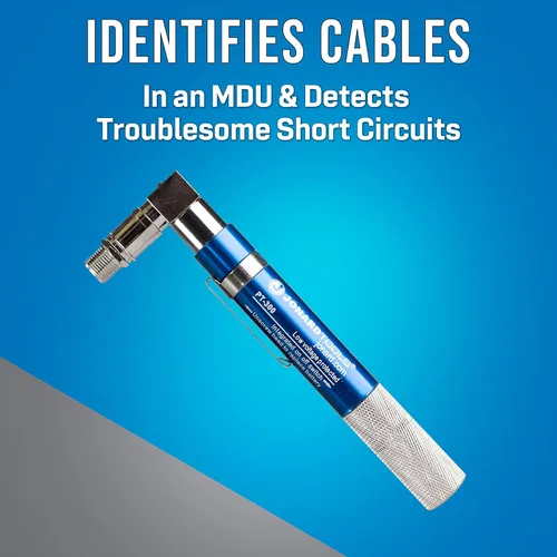Miniatura 2 de Jonard PT-300 - Probador de continuidad de bolsillo con cable coaxial y cable de seguimiento con protección contra voltaje y tonos con pitido