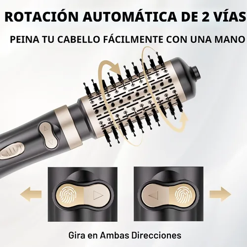 Miniatura 3 de DAILYLIFE Cepillo secador de pelo giratorio, cepillo secador de pelo giratorio con 2 cepillos (1.5 pulgadas y 2 pulgadas), voluminizador
