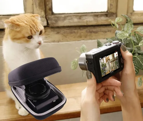 Miniatura 6 de Estuche rígido de transporte para cámara digital Canon PowerShot G7X Mark III/G7X Mark II/G7 X, compatible con cable USB y baterías adicionales