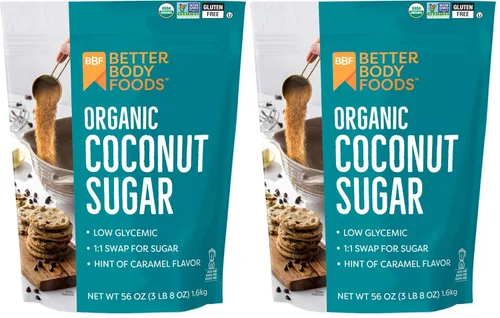 Miniatura 10 de BetterBody Foods - azúcar de coco orgánico, un edulcorante natural y alternativa al azúcar, gran reemplazo para azúcar blanco o azúcar refinado, sin