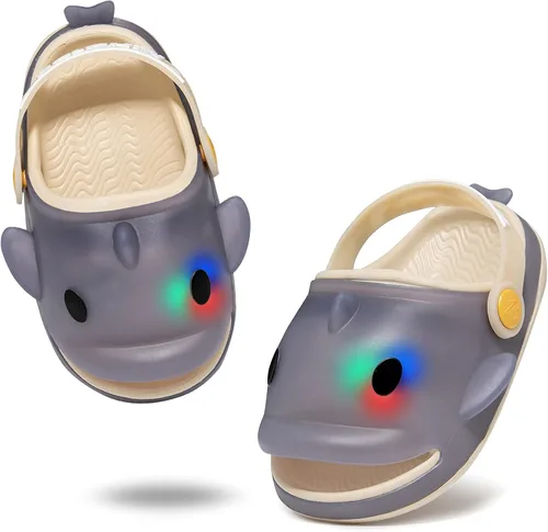 LCKSDP Sandalias para niños y niñas, talla 9, Dophin, tiburón, sandalias para niños, talla 7, 8, 10, 11, 12, antideslizantes, para playa, piscina,