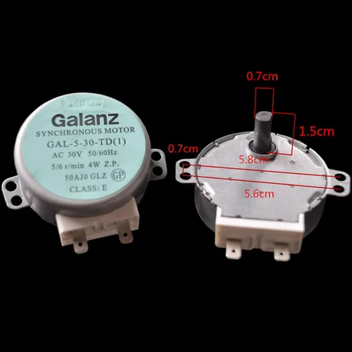 Miniatura 2 de Horno giratorio motor para microondas GALANZ, motor síncrono GAL-5-30-TD 30V 4W accesorios de reemplazo de microondas