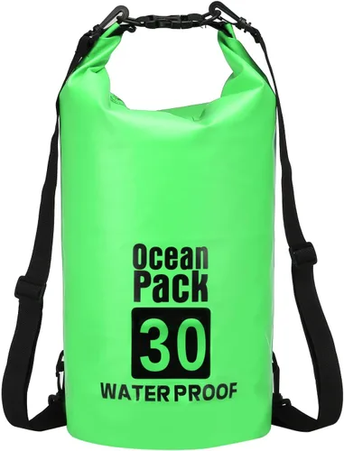 Miniatura 27 de Bolsa seca impermeable, 5 L, ajuste para mujeres y hombres, bolsas a prueba de agua, mochila flotante ligera de almacenamiento en seco con silbato