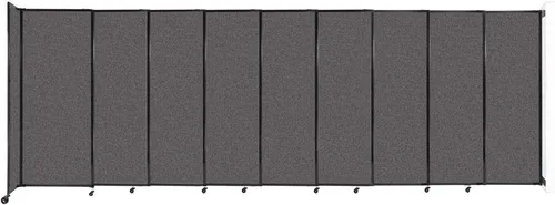 Miniatura 80 de Divisor de habitación de pared recta deslizante montado en la pared Anchos ajustables Ruedas de bloqueo Separador de habitación Paneles