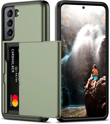 Miniatura 12 de Nvollnoe Funda para Samsung S20 FE con tarjetero de doble capa de protección resistente para Galaxy S20 FE, ranura para tarjeta oculta Funda delgada