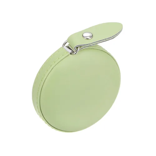Miniatura 3 de HARFINGTON Cinta métrica retráctil redonda de 59.1 in/60 pulgadas, funda de cuero suave, tamaño de bolsillo para cuerpo, tela, medidas de costura