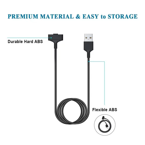 Miniatura 6 de Cable de carga compatible con cargador Fitbit Ionic, adaptador de cable de cargador USB de repuesto de 3.3 pies para reloj inteligente iónico