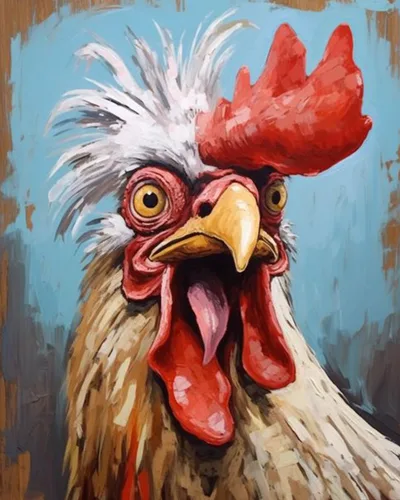 Tucocoo Bumbers - Pintura de animales de granja para adultos, pintura acrílica por números, pintura acrílica, lienzo, decoración de cocina, Animal
