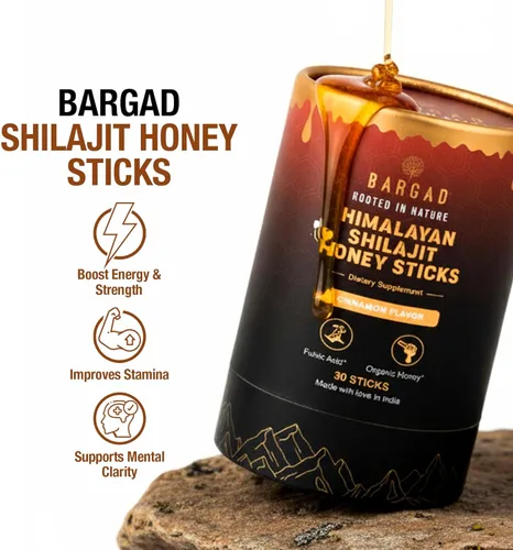 Miniatura 3 de Bargad Palitos Shilajit del Himalaya con miel orgánica y canela Palitos de Shilajit fáciles de un solo uso Aumenta la energía y la inmunidad