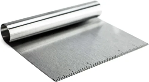Miniatura 4 de HUJI Raspador/picador multiusos de acero inoxidable con mango ergonómico (1 paquete, 5.75 x 4.75 pulgadas)