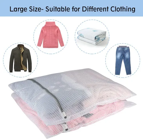 Miniatura 4 de Vivifying Bolsas de malla XL grandes, paquete de 2 bolsas de malla de panal de 20 x 24 pulgadas para lavadora, ropa delicada, suéter, abrigos
