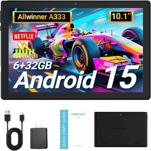 Miniatura 9 de DigiLand Tableta Android 15, tabletas Android de 10.1 pulgadas con procesador Octa-core 6 GB de RAM+64 GB de ROM (compatible con expansión TF)