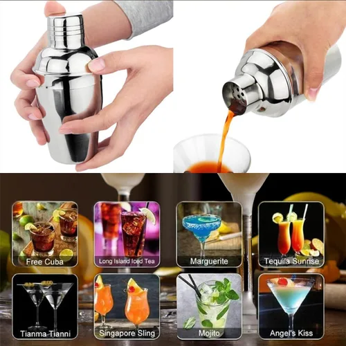 Miniatura 4 de Zrorgons - Coctelera de acero inoxidable, mezclador clásico de martini con colador integrado, perfecto para regalo de bar en casa o camarero