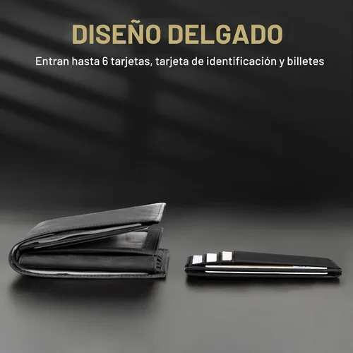 Miniatura 7 de Travelambo Billetera delgada con bolsillo delantero y clip para el dinero con bloqueo de identificación por radiofrecuencia, talla única