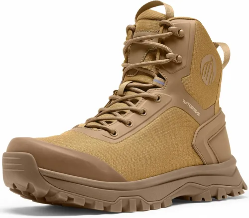 Coostar Botas tácticas para hombre, ligeras, militares, botas de combate con cremallera lateral, para motocicleta, senderismo, trabajo,