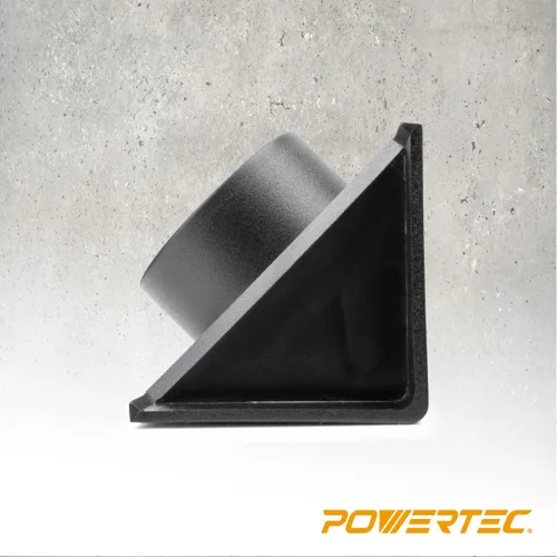 Miniatura 3 de POWERTEC 70152 Puerto de polvo para mesa de router Adaptador de recolección de polvo de 2.5 pulgadas DI x 6.5 pulgadas para guía de mesa de router