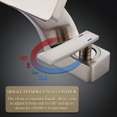 Miniatura 5 de becola Grifo de Cascada para Lavabo de Baño, Grifo Mezclador de Agua Caliente y Fría de Latón Macizo con Mango Individual, Grifo para Lavabo
