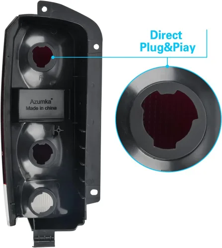 Miniatura 3 de Compatible con lente de luz trasera de freno trasero y conjunto de carcasa, repuesto de humo rojo/negro para Jeep Cherokee 1997-2001