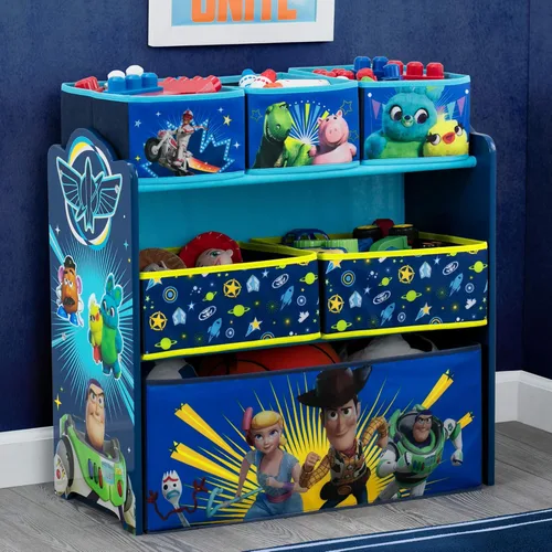 Miniatura 2 de Delta Children - Silla de escritorio con cubo de almacenamiento + Organizador de almacenamiento de juguetes con diseño de 6 contenedores