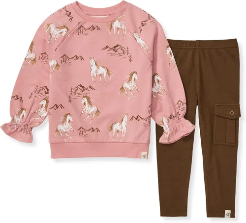 Miniatura 55 de Burt's Bees Baby Conjunto de camiseta y pantalón para bebé, túnica y leggings, 100% algodón orgánico