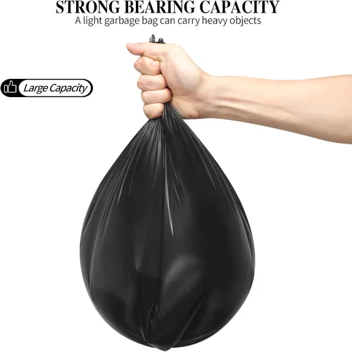 Miniatura 5 de 4 galones/60 bolsas de basura pequeñas, bolsas de basura fuertes, color negro